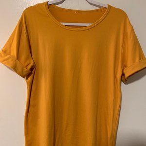 Gold Yellow Cuffed T-Shirt